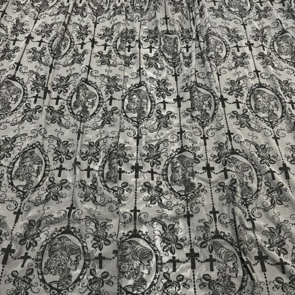 Unique Vintage Womens Plus OS Black Sheer Burnout Mesh Maxi Dress Witchy Grunge - Picture 7 of 10